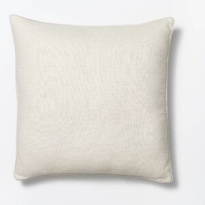 Studio McGee Oversized Square Throw Pillow Lace Trim Cream